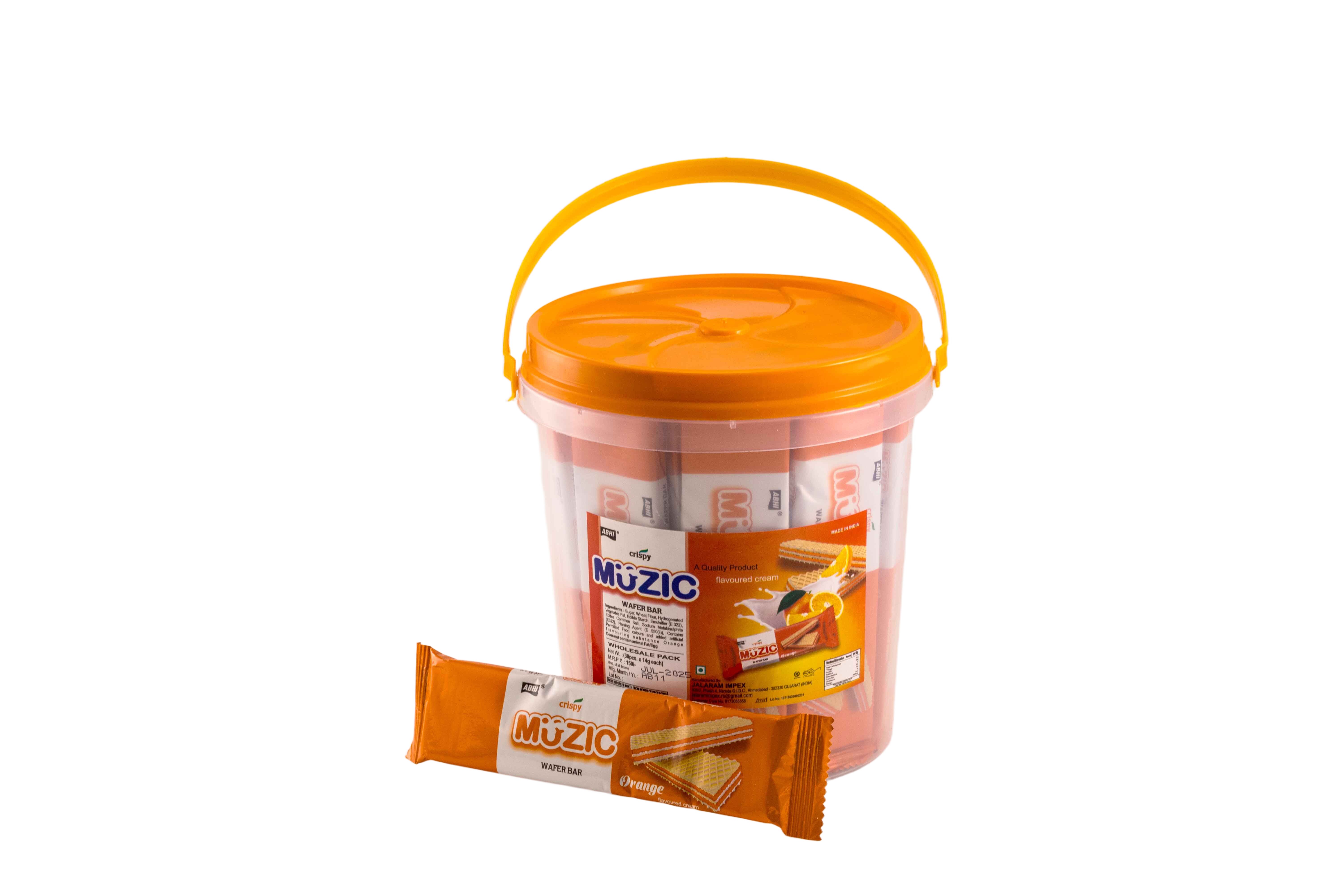 Muzic Wafer Bar - Orange